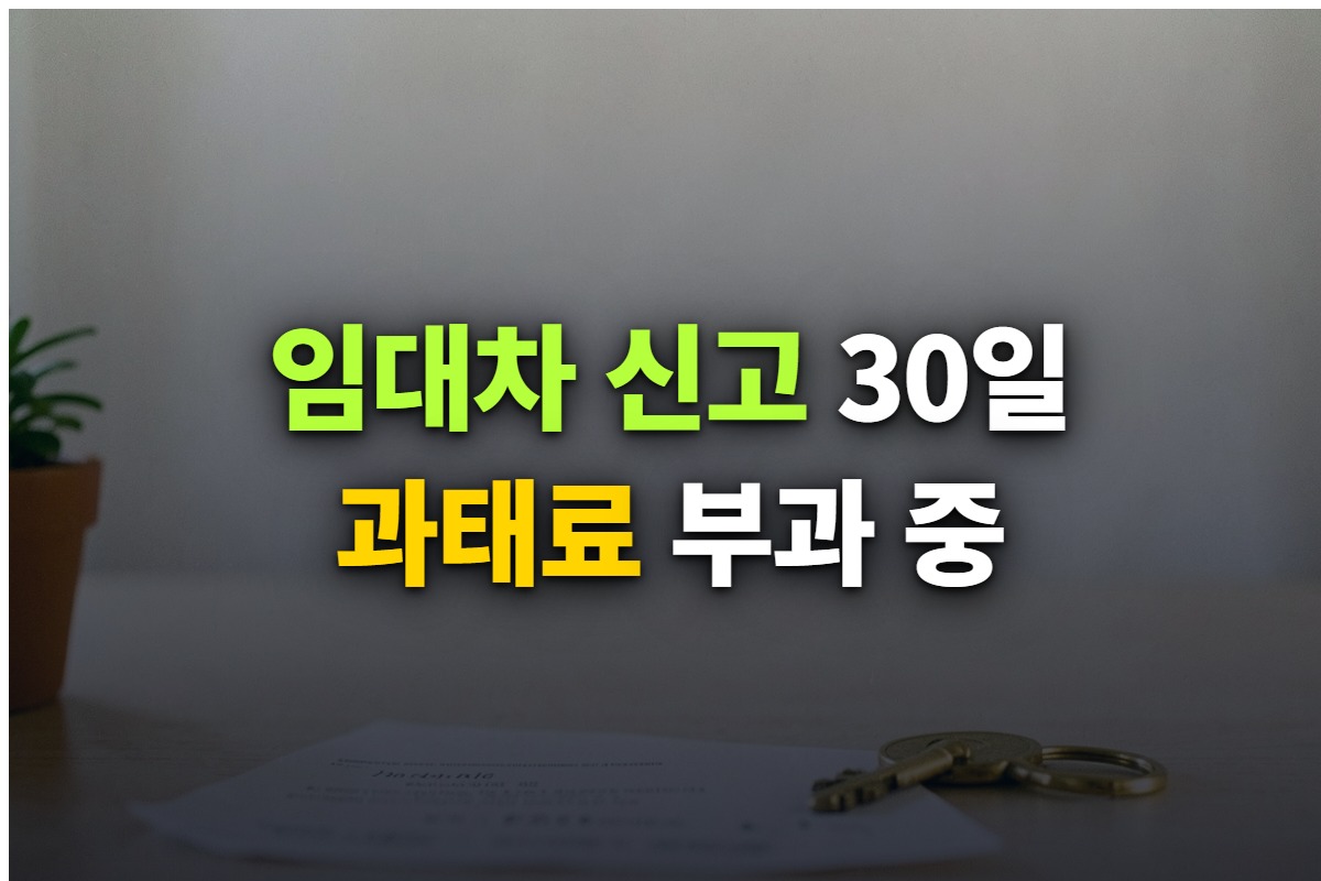주택임대차 신고 기한 30일과 과태료 기준을 정리한 대표 이미지