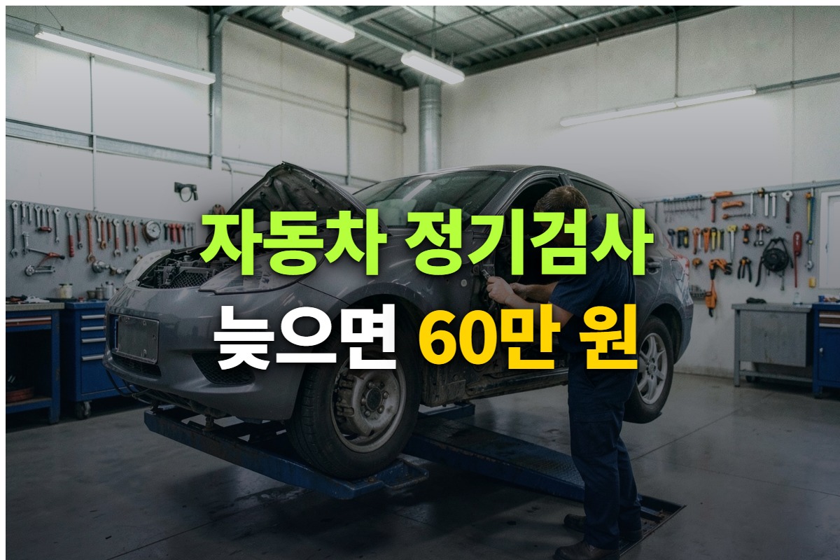 자동차 정기검사 기간과 과태료, 종합검사와의 차이를 정리한 대표 이미지