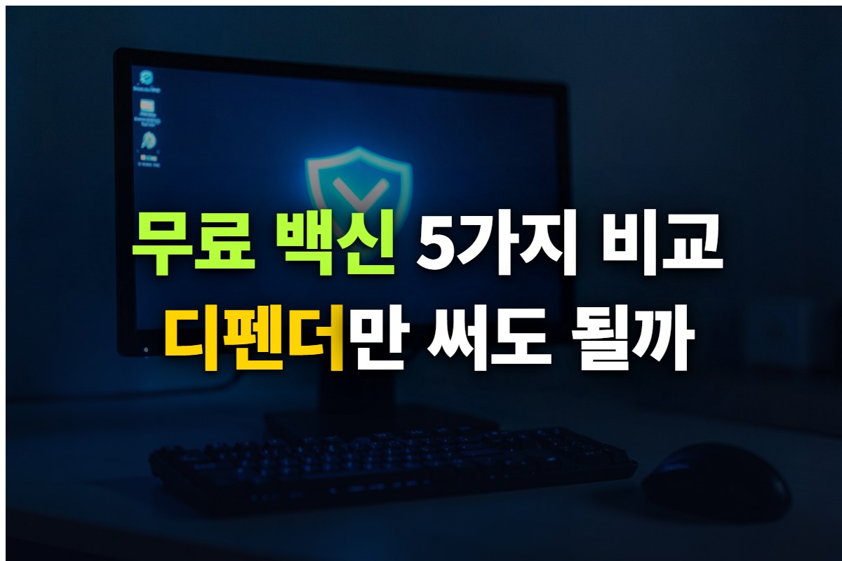 무료 백신 프로그램 5가지 비교와 윈도우 디펜더를 정리한 대표 이미지