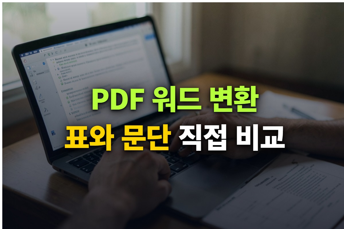 한글 문서를 무료 사이트 4곳에서 워드로 직접 변환해 본 대표 이미지